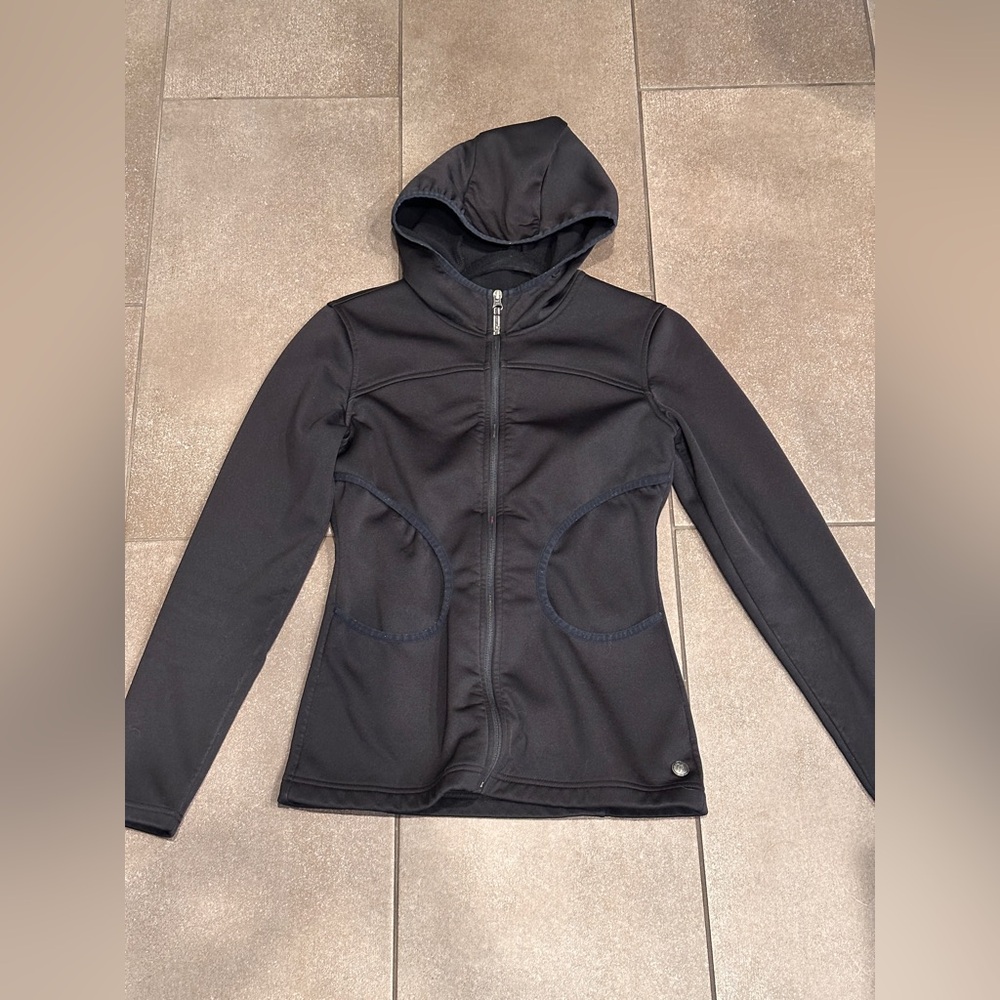 2/$10 or 3/$12 ❤️ Button Size S Black Hooded Zip-Up Jacket - Women